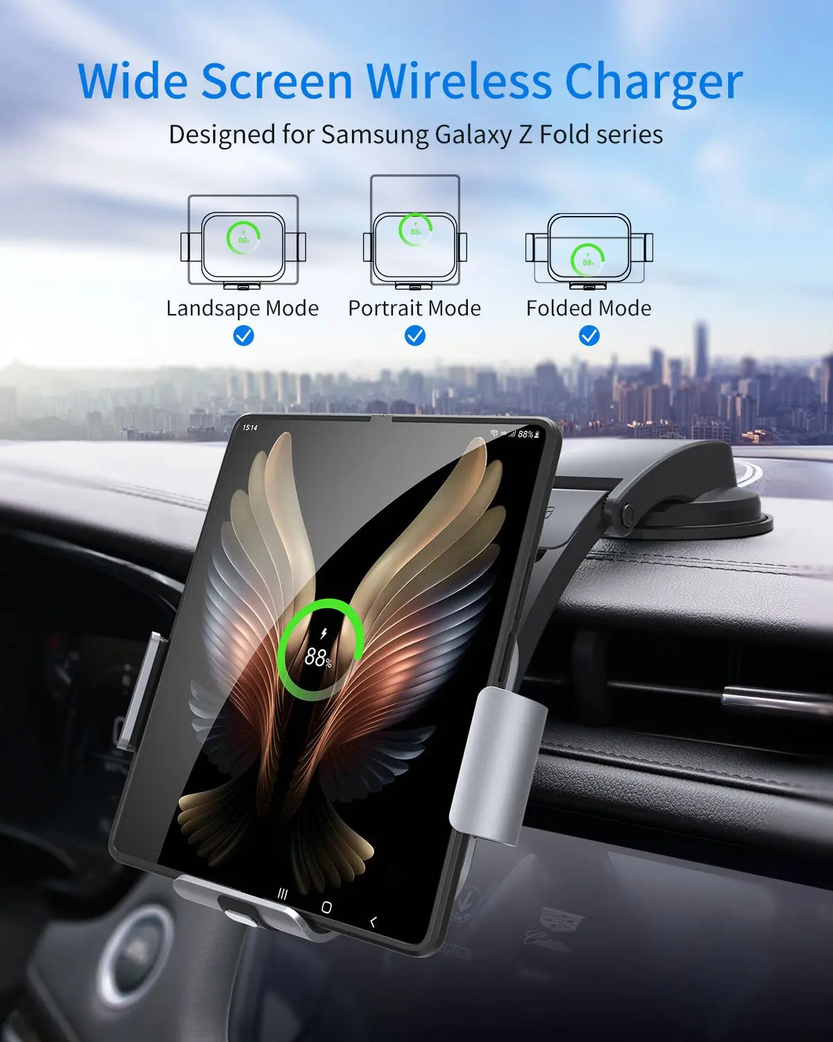 Coil Car Wireless Charger Phone Holder For Samsung Galaxy Z Fold