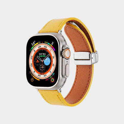 New Magnetic Buckle Leather Band For Apple Watch