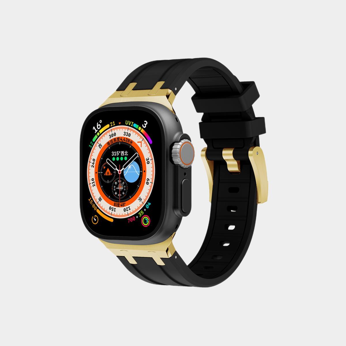 New AP Metal Head Silicone Band For Apple Watch