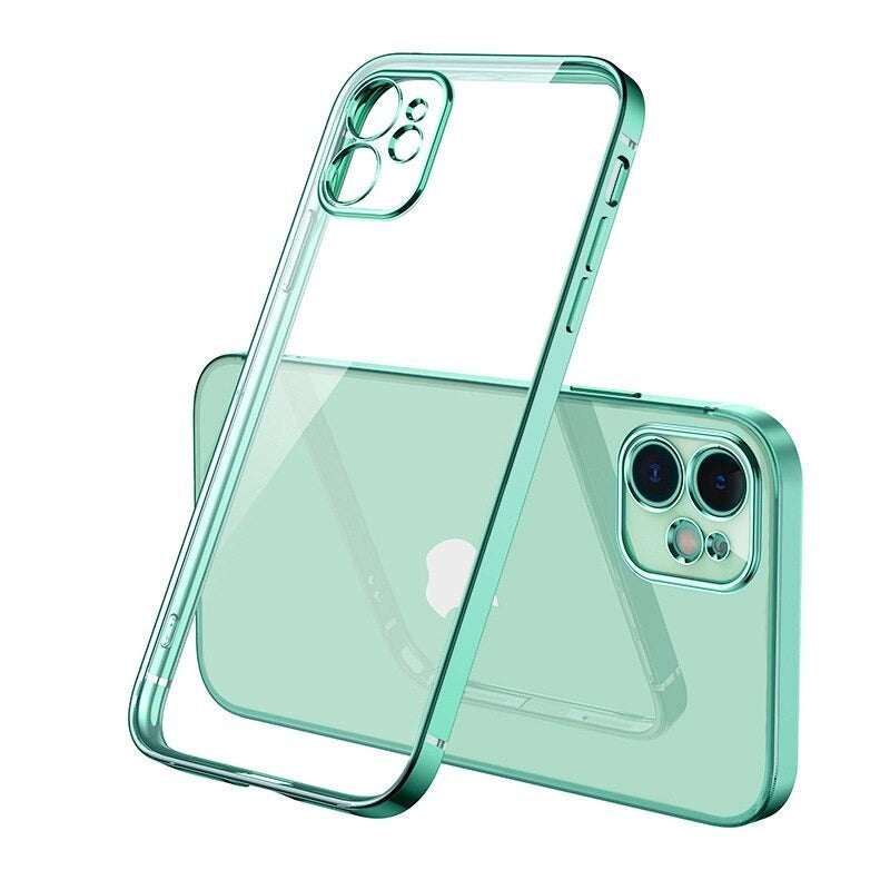 Luxury Plating Transparent Case For iPhone 14