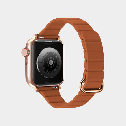 Magnetic Lychee Grain Leather Band For Apple Watch