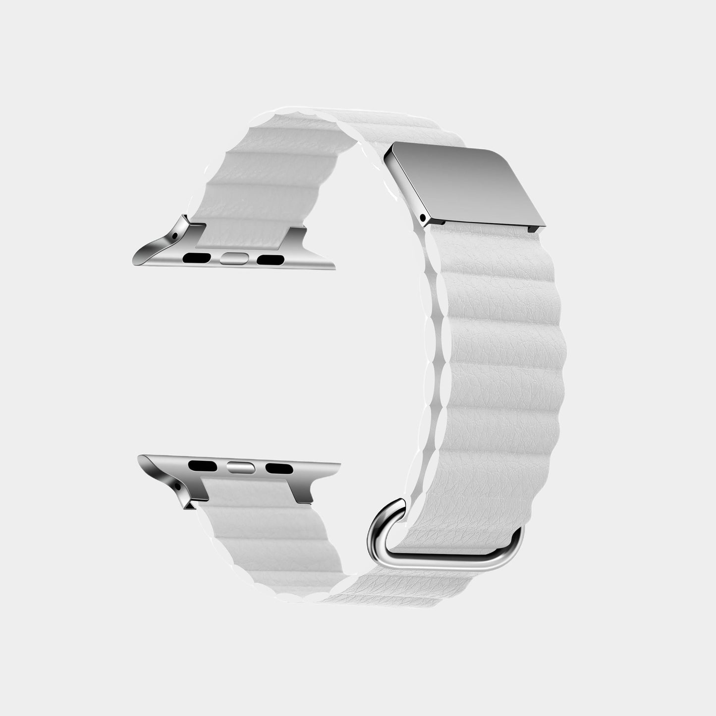 Magnetic Looping Solid Color Leather Band For Apple Watch