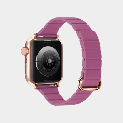 Magnetic Lychee Grain Leather Band For Apple Watch