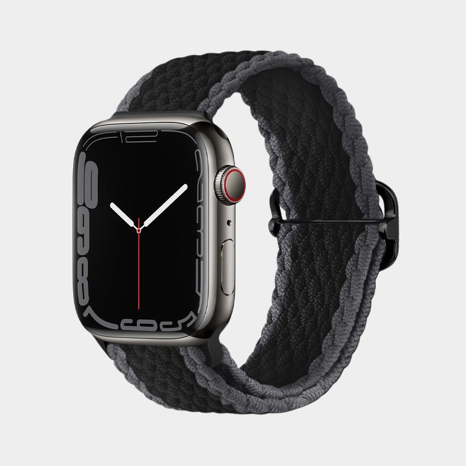 Multicolor Nylon Braided Buckle Band For Apple Watch