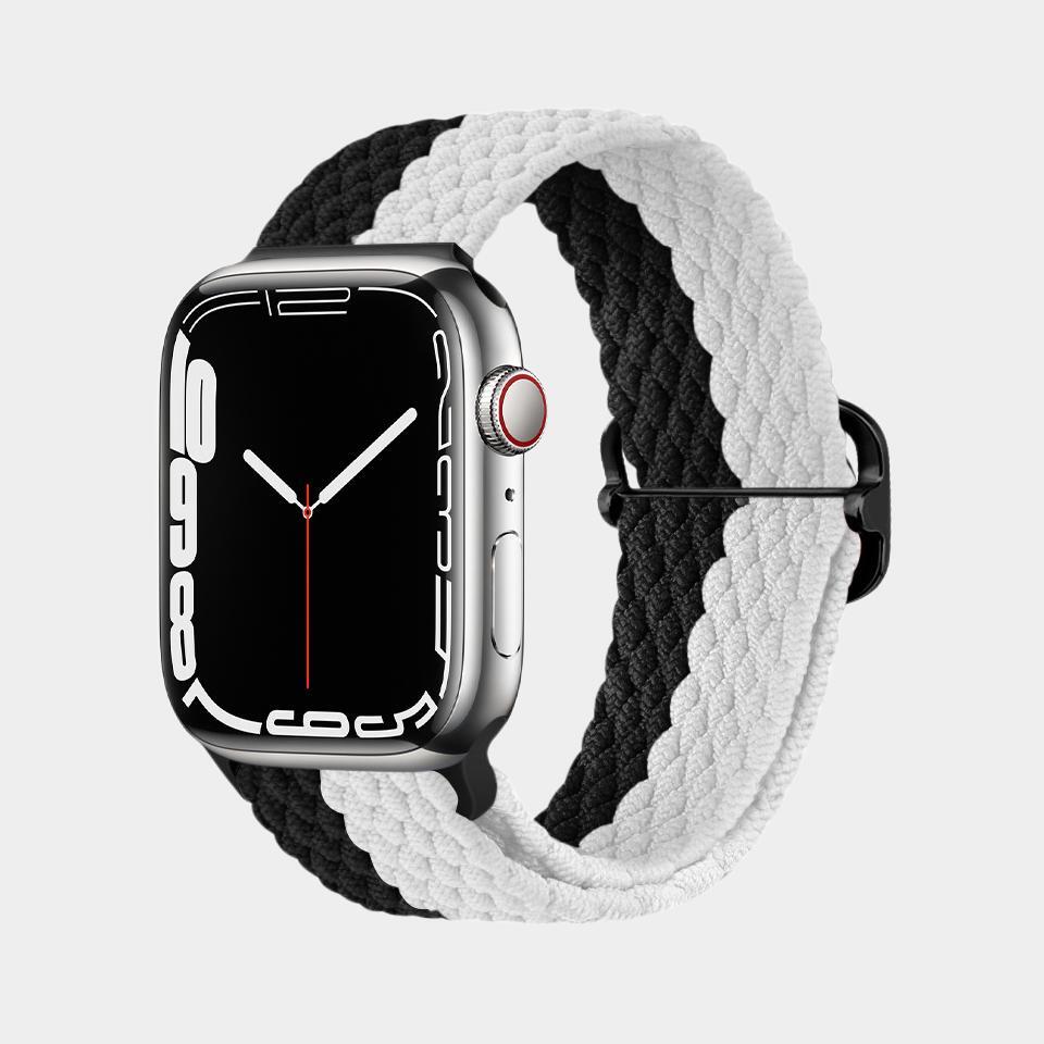 Multicolor Nylon Braided Buckle Band For Apple Watch