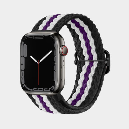 Multicolor Nylon Braided Buckle Band For Apple Watch