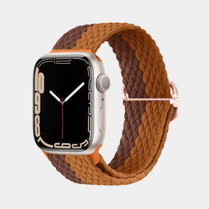 Multicolor Nylon Braided Buckle Band For Apple Watch