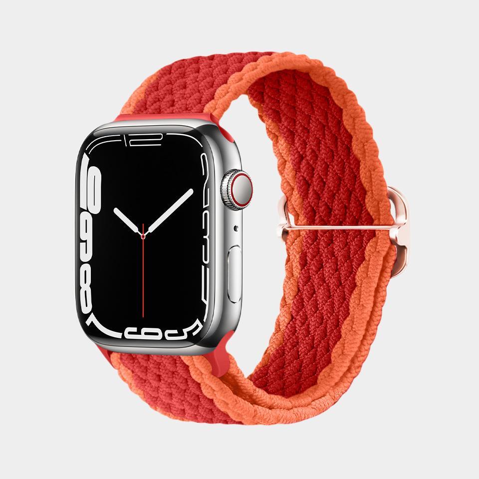 Multicolor Nylon Braided Buckle Band For Apple Watch