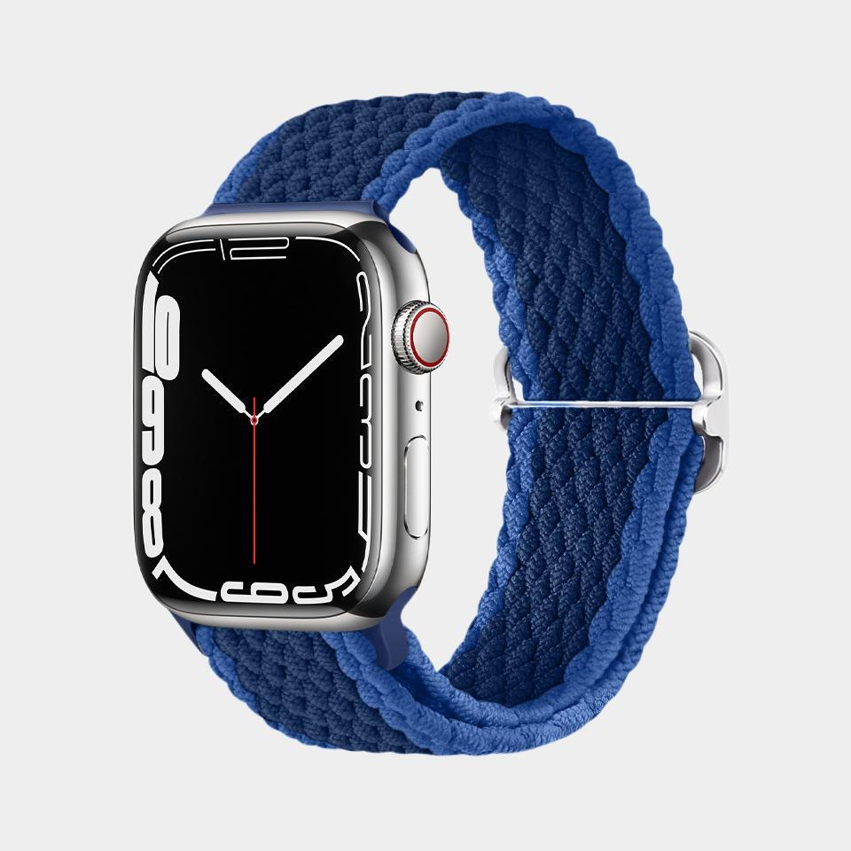 Multicolor Nylon Braided Buckle Band For Apple Watch