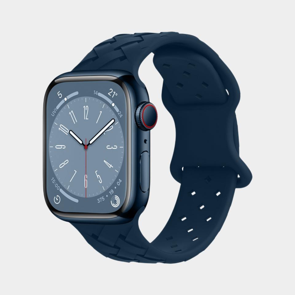 Monochrome Bamboo Pattern Silicone Band For Apple Watch