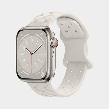 Monochrome Bamboo Pattern Silicone Band For Apple Watch