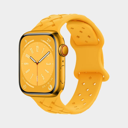 Monochrome Bamboo Pattern Silicone Band For Apple Watch