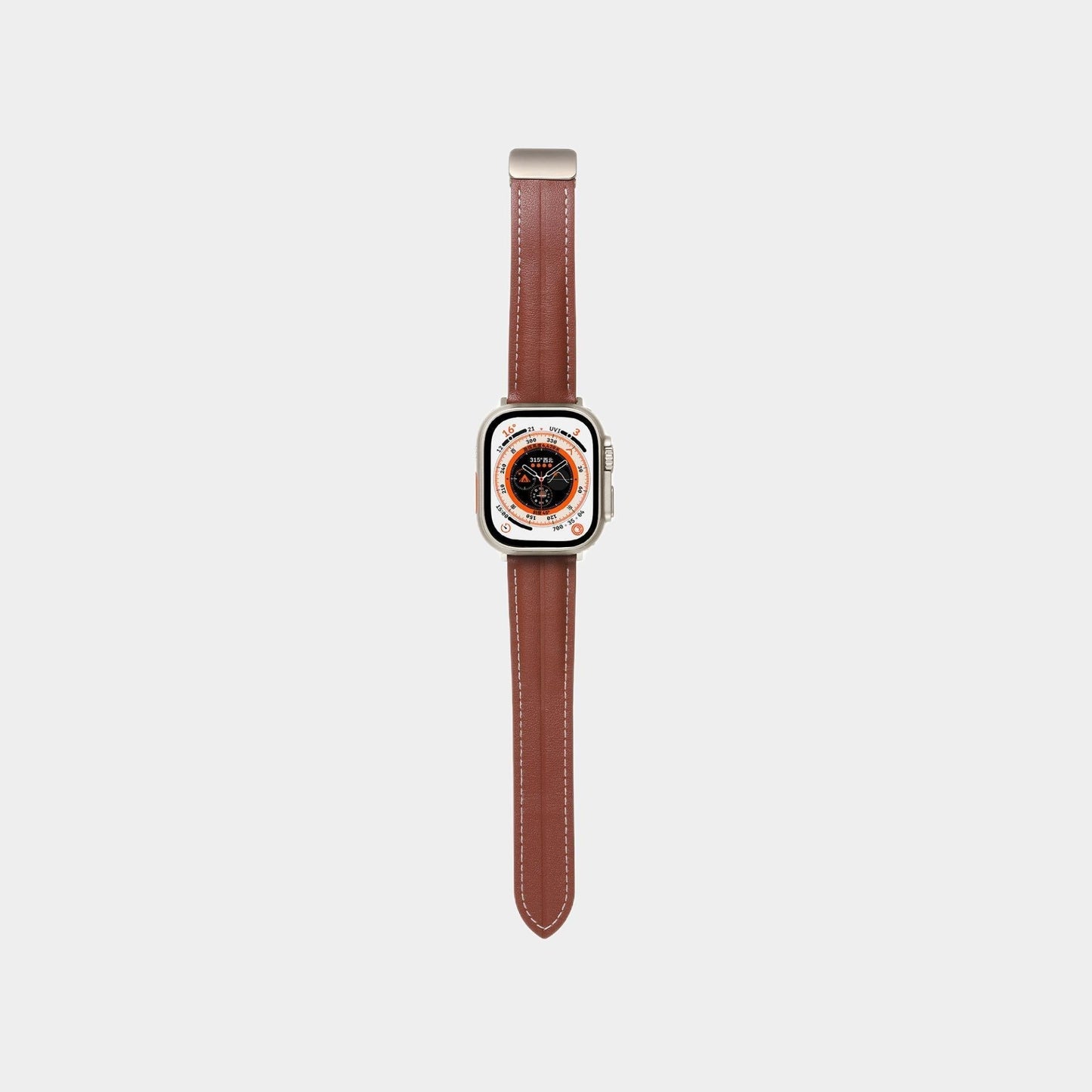 Magnetic Folding Buckle Groove Leather Band  For Apple Watch